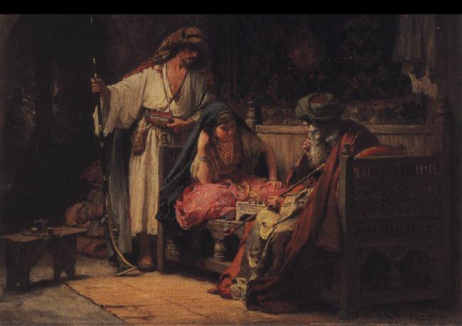 Frederick Arthur Bridgman A Challenging Moment.